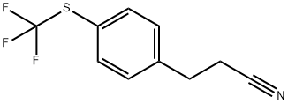 (4-(Trifluoromethylthio)phenyl)propanenitrile Structure