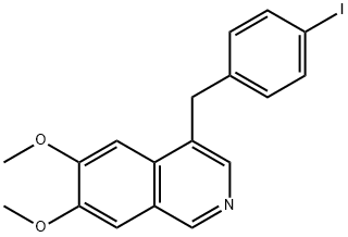 4-(4-Iodobenzyl)-6,7-dimethoxyisoquinoline Struktur