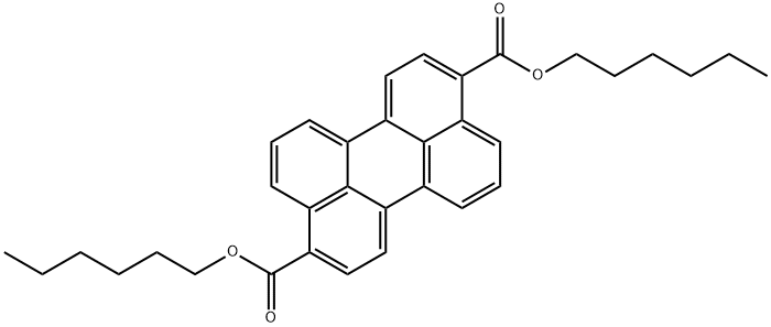 3,9-Perylenedicarboxylic acid, 3,9-dihexyl ester Structure