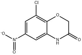 8-氯-6-硝基-2H-苯并[B][1,4]噁嗪-3(4H)-酮,1058704-98-5,结构式