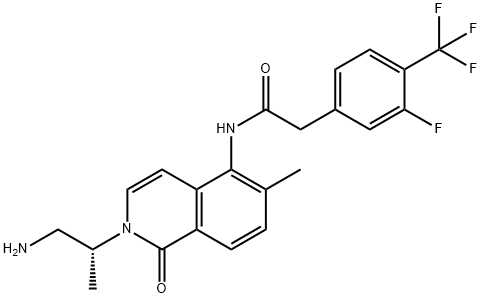 Benzeneacetamide, N-[2-[(1R)-2-amino-1-methylethyl]-1,2-dihydro-6-methyl-1-oxo-5-isoquinolinyl]-3-fluoro-4-(trifluoromethyl)-|
