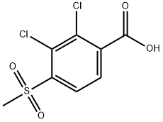 Benzoic acid, 2,3-dichloro-4-(methylsulfonyl)- Structure