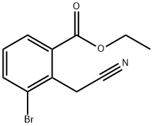 Benzoic acid, 3-bromo-2-(cyanomethyl)-, ethyl ester Structure