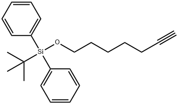 叔丁基(6-庚炔-1-基氧基)二苯基硅烷 结构式