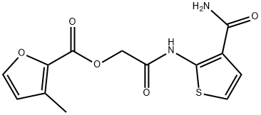 (3-氨基甲酰基噻吩-2-基)氨基甲酰基]3-甲基呋喃-2-羧酸甲酯, 1060777-62-9, 结构式