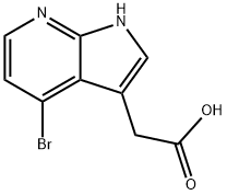 (4-Bromo-1H-pyrrolo[2,3-b]pyridin-3-yl)-acetic acid Structure