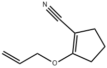 1-Cyclopentene-1-carbonitrile, 2-(2-propen-1-yloxy)- 化学構造式