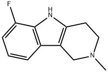 6-fluoro-2-methyl-2,3,4,5-tetrahydro-1H-pyrido[4,3-b]indole Struktur