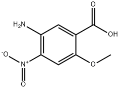 Benzoic acid, 5-amino-2-methoxy-4-nitro- 化学構造式