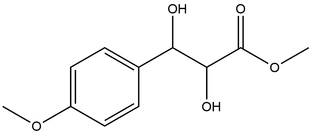 Benzenepropanoic acid, α,β-dihydroxy-4-methoxy-, methyl ester Structure