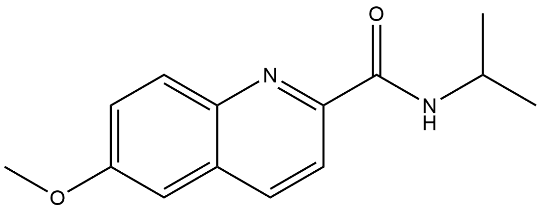 6-Methoxy-N-(1-methylethyl)-2-quinolinecarboxamide Struktur
