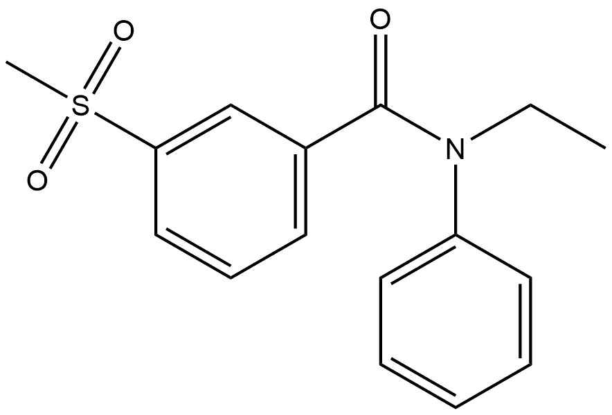 N-Ethyl-3-(methylsulfonyl)-N-phenylbenzamide 结构式