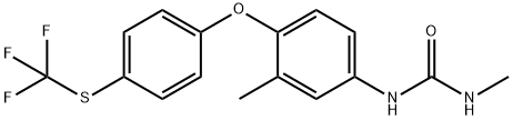 Urea, N-methyl-N'-[3-methyl-4-[4-[(trifluoromethyl)thio]phenoxy]phenyl]- 化学構造式