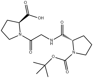 L-Proline, 1-[(1,1-dimethylethoxy)carbonyl]-L-prolylglycyl- Structure