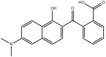 2-(6-(Dimethylamino)-1-hydroxy-2-naphthoyl)benzoic acid Struktur