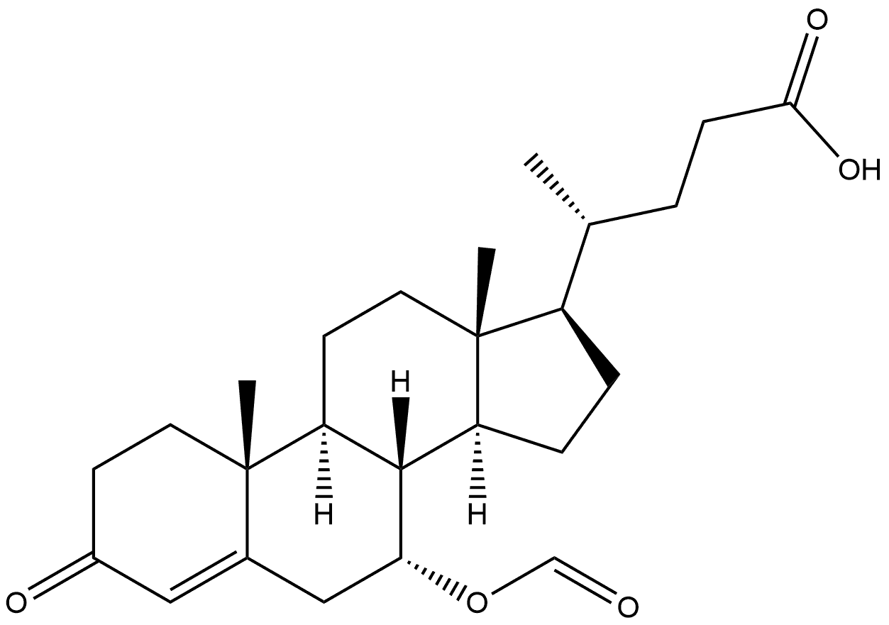 Chol-4-en-24-oic acid, 7-(formyloxy)-3-oxo-, (7α)- (9CI)