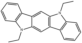 Indolo[3,2-b]carbazole, 5,11-diethyl-5,11-dihydro- 化学構造式