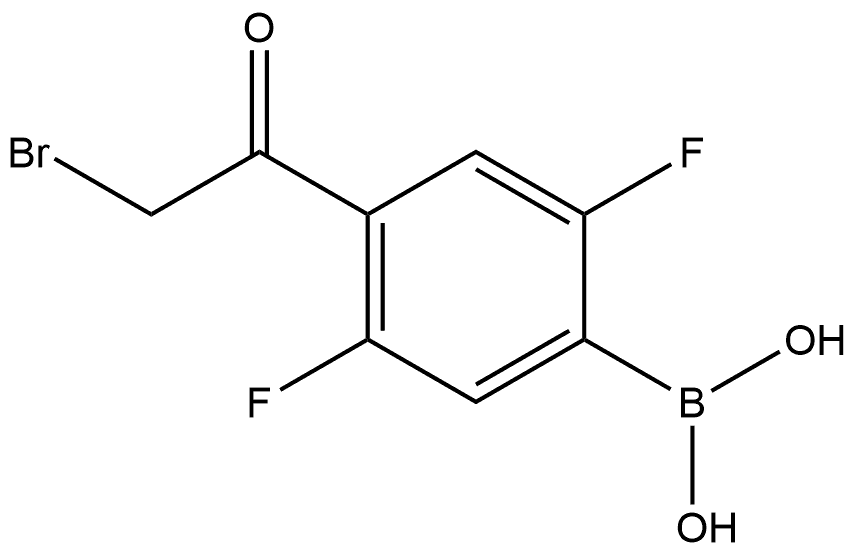 4-(2-Bromoacetyl)-2,5-difluorophenylboronic acid Structure