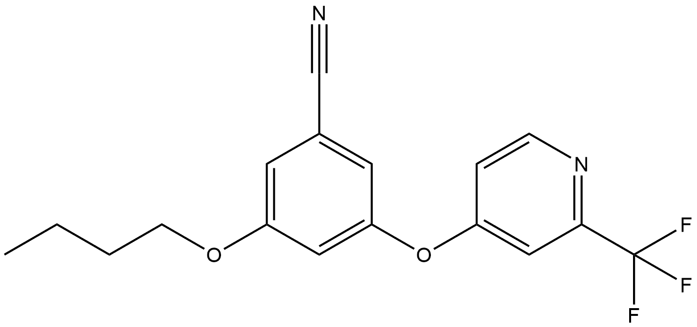 3-Butoxy-5-[[2-(trifluoromethyl)-4-pyridinyl]oxy]benzonitrile Structure