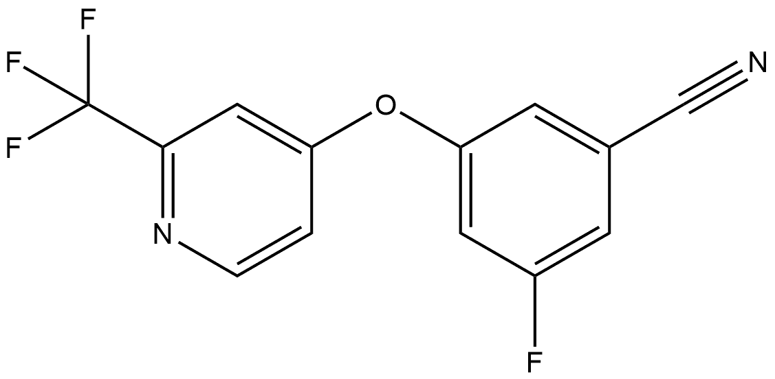 3-Fluoro-5-[[2-(trifluoromethyl)-4-pyridinyl]oxy]benzonitrile Structure