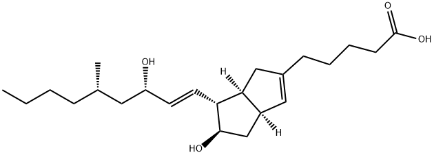 2-Pentalenepentanoic acid, 1,3a,4,5,6,6a-hexahydro-5-hydroxy-6-[(1E,3S,5S)-3-hydroxy-5-methyl-1-nonen-1-yl]-, (3aS,5R,6R,6aS)- Structure