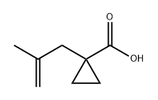 Cyclopropanecarboxylic acid, 1-(2-methyl-2-propen-1-yl)- Struktur