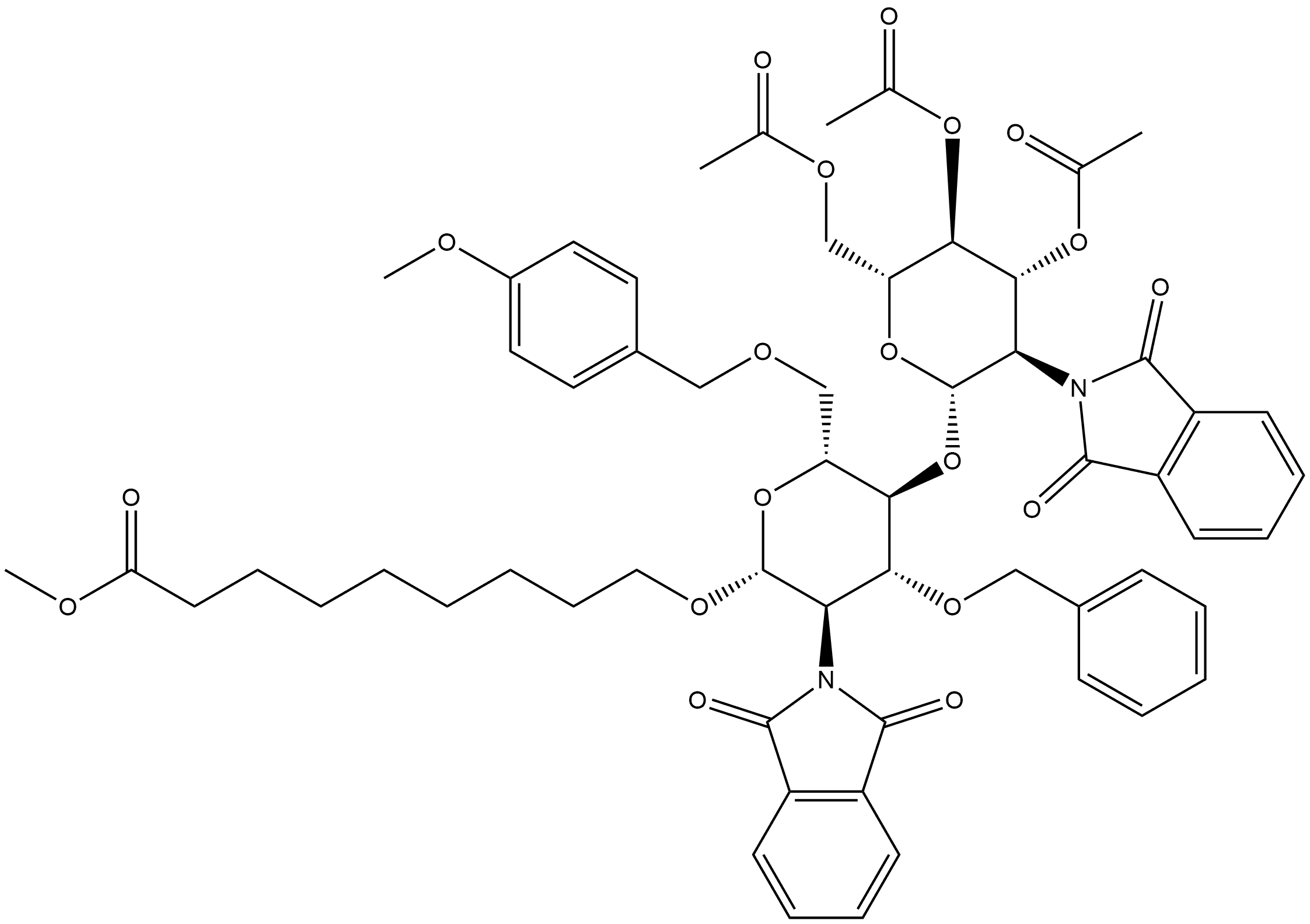 Nonanoic acid, 9-[[2-deoxy-2-(1,3-dihydro-1,3-dioxo-2H-isoindol-2-yl)-6-O-[(4-methoxyphenyl)methyl]-3-O-(phenylmethyl)-4-O-[3,4,6-tri-O-acetyl-2-deoxy-2-(1,3-dihydro-1,3-dioxo-2H-isoindol-2-yl)-β-D-glucopyranosyl]-β-D-glucopyranosyl]oxy]-, methyl ester