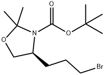(4S)-4-(3-溴丙基)-2,2-二甲基-1,3-恶唑烷-3-羧酸叔丁酯,1064623-72-8,结构式