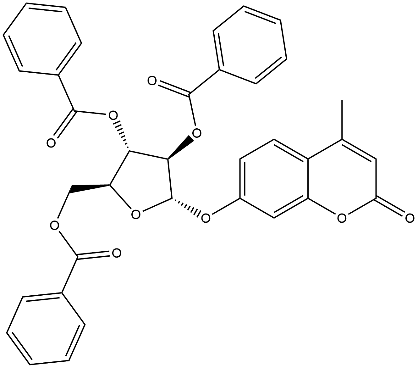 2H-1-Benzopyran-2-one, 4-methyl-7-[(2,3,5-tri-O-benzoyl-α-L-arabinofuranosyl)oxy]-