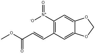2-Propenoic acid, 3-(6-nitro-1,3-benzodioxol-5-yl)-, methyl ester, (2E)- Structure