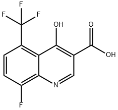 8-Fluoro-4-hydroxy-5-(trifluoromethyl)quinoline-3-carboxylic acid Structure