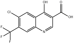 6-Chloro-4-hydroxy-7-(trifluoromethyl)quinoline-3-carboxylic acid Structure