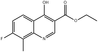 3-Quinolinecarboxylic acid, 7-fluoro-4-hydroxy-8-methyl-, ethyl ester Structure