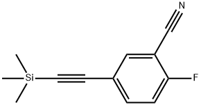 Benzonitrile, 2-fluoro-5-[2-(trimethylsilyl)ethynyl]- 结构式