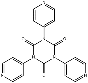 1,3,5-Triazine-2,4,6(1H,3H,5H)-trione, 1,3,5-tri-4-pyridinyl- Struktur