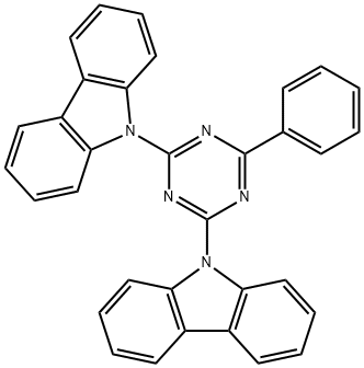 9,9'-(6-苯基-1,3,5-三嗪-2,4-二基)双(9H-咔唑) 结构式