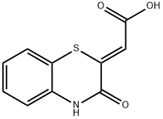 Acetic acid, (3,4-dihydro-3-oxo-2H-1,4-benzothiazin-2-ylidene)-, (Z)- (9CI) Structure