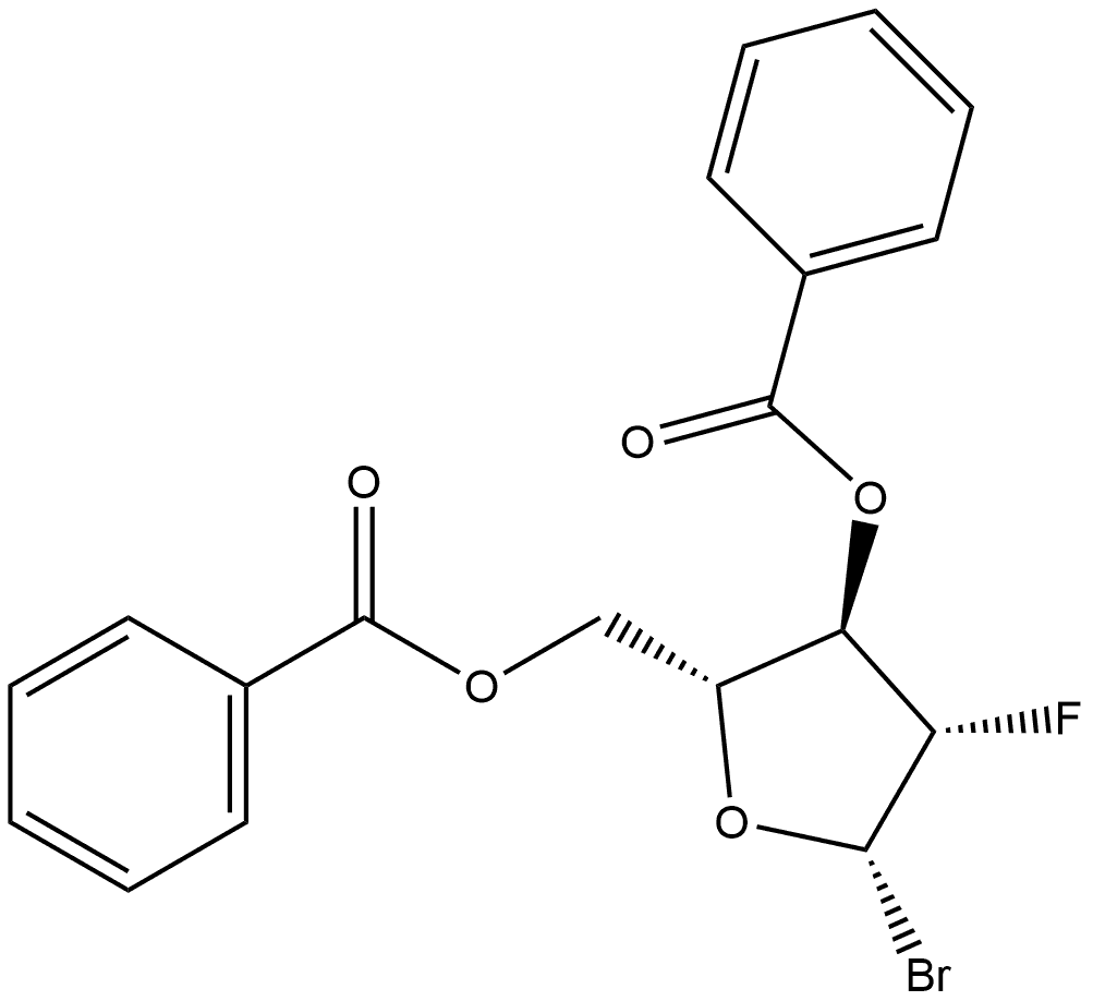 β-D-Arabinofuranosyl bromide, 2-deoxy-2-fluoro-, 3,5-dibenzoate,1067137-03-4,结构式