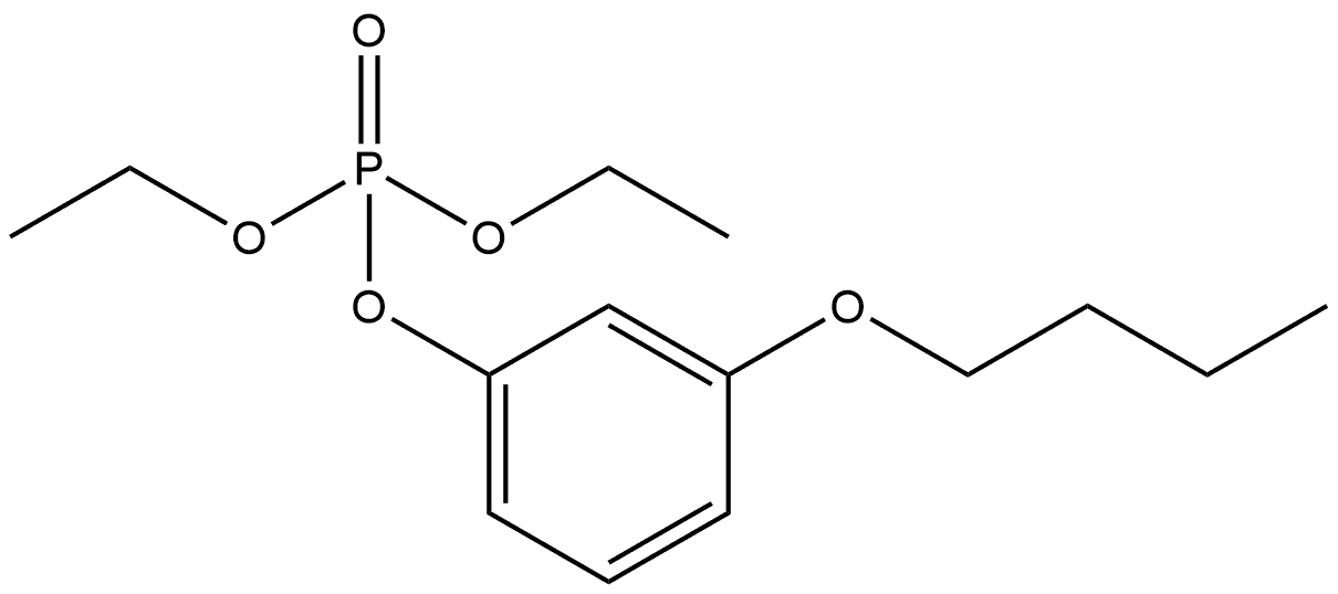 Phosphoric acid, m-butoxyphenyl diethyl ester Structure