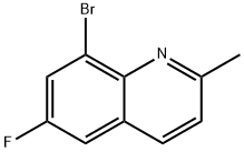 8-bromo-6-fluoro-2-methylquinoline Struktur