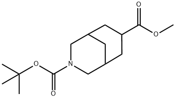 3-Azabicyclo[3.3.1]nonane-3,7-dicarboxylic acid, 3-(1,1-dimethylethyl) 7-methyl ester Structure