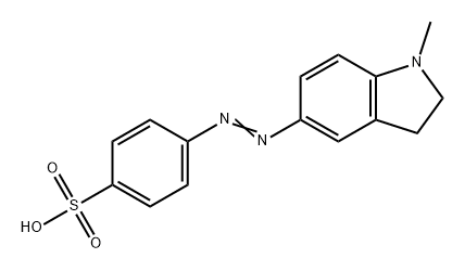 Benzenesulfonic acid, 4-[2-(2,3-dihydro-1-methyl-1H-indol-5-yl)diazenyl]-