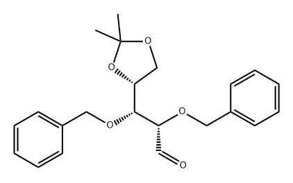 D-Arabinose, 4,5-O-(1-methylethylidene)-2,3-bis-O-(phenylmethyl)- 化学構造式