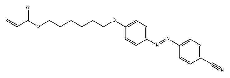 2-Propenoic acid, 6-[4-[(1E)-2-(4-cyanophenyl)diazenyl]phenoxy]hexyl ester Struktur