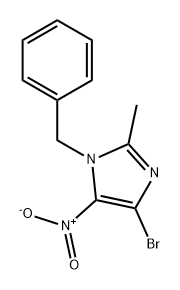1H-Imidazole, 4-bromo-2-methyl-5-nitro-1-(phenylmethyl)- Structure
