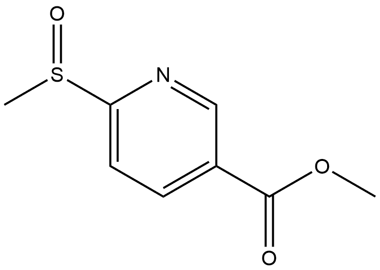 6-(甲基亚磺酰基)烟酸甲酯,1071124-88-3,结构式