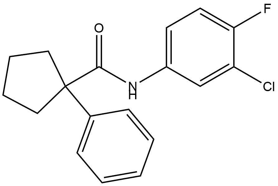 N-(3-Chloro-4-fluorophenyl)-1-phenylcyclopentanecarboxamide Structure