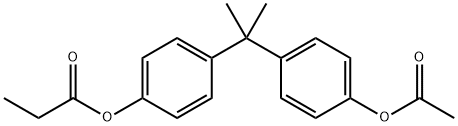 [4-[2-(4-Acetyloxyphenyl)propan-2-yl]phenyl] propanoate 化学構造式