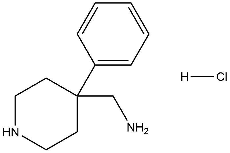 (4-phenylpiperidin-4-yl)methanamine hydrochloride 化学構造式