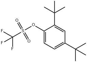 Methanesulfonic acid, 1,1,1-trifluoro-, 2,4-bis(1,1-dimethylethyl)phenyl ester Struktur